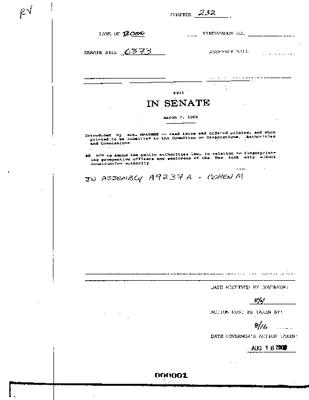 NYS Bill and Veto Jackets: 2000, Chapter 232