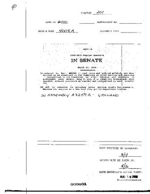 NYS Bill and Veto Jackets: 2000, Chapter 201