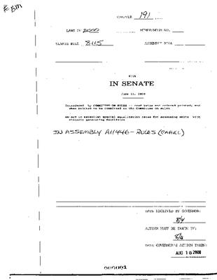 NYS Bill and Veto Jackets: 2000, Chapter 191