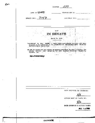 NYS Bill and Veto Jackets: 2000, Chapter 239