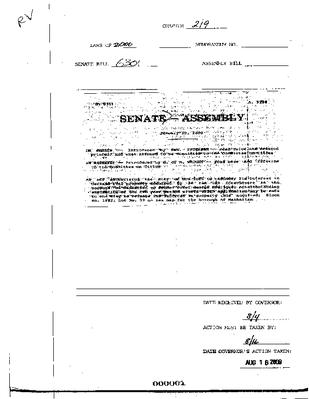 NYS Bill and Veto Jackets: 2000, Chapter 219