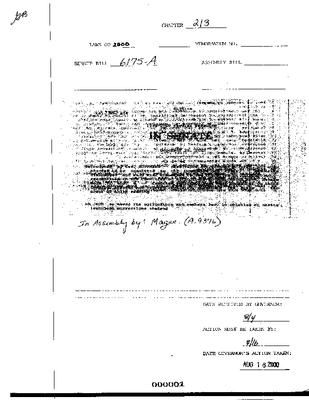 NYS Bill and Veto Jackets: 2000, Chapter 213