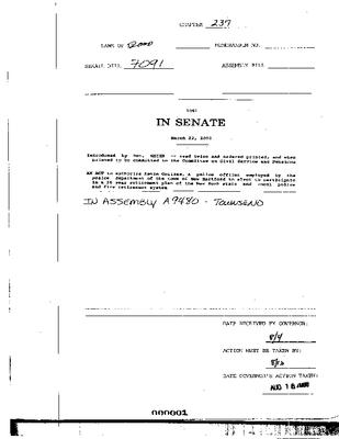 NYS Bill and Veto Jackets: 2000, Chapter 237
