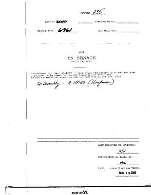 NYS Bill and Veto Jackets: 2000, Chapter 235