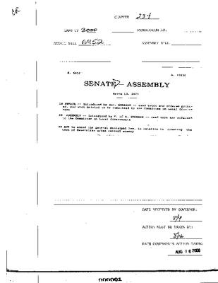 NYS Bill and Veto Jackets: 2000, Chapter 234