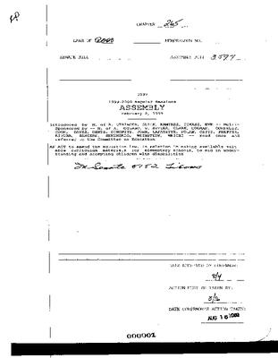 NYS Bill and Veto Jackets: 2000, Chapter 265