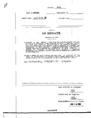 NYS Bill and Veto Jackets: 2000, Chapter 226