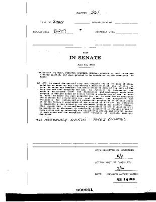 NYS Bill and Veto Jackets: 2000, Chapter 261