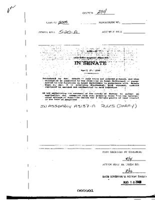 NYS Bill and Veto Jackets: 2000, Chapter 204