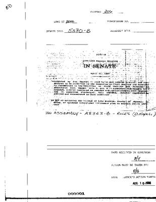 NYS Bill and Veto Jackets: 2000, Chapter 206