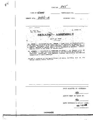 NYS Bill and Veto Jackets: 2000, Chapter 245