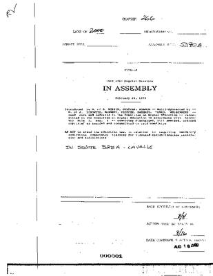 NYS Bill and Veto Jackets: 2000, Chapter 266