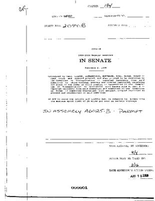 NYS Bill and Veto Jackets: 2000, Chapter 194