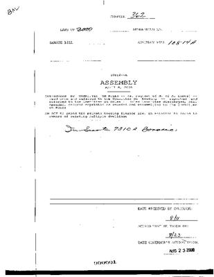 NYS Bill and Veto Jackets: 2000, Chapter 362