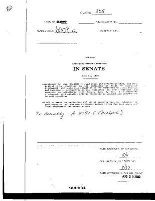 NYS Bill and Veto Jackets: 2000, Chapter 305