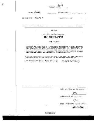 NYS Bill and Veto Jackets: 2000, Chapter 304