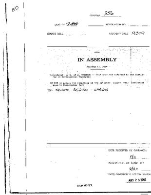 NYS Bill and Veto Jackets: 2000, Chapter 356
