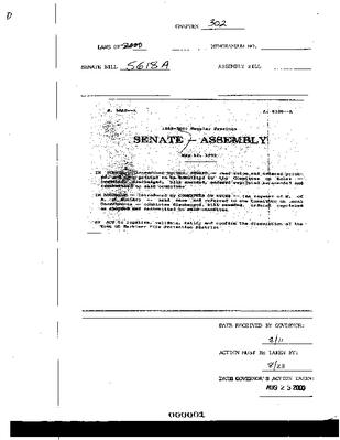 NYS Bill and Veto Jackets: 2000, Chapter 302