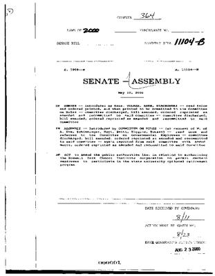 NYS Bill and Veto Jackets: 2000, Chapter 364
