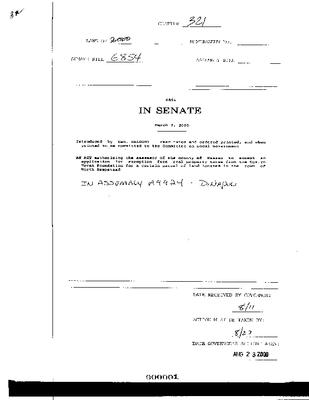 NYS Bill and Veto Jackets: 2000, Chapter 321