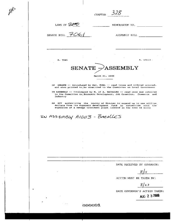 NYS Bill and Veto Jackets: 2000, Chapter 328