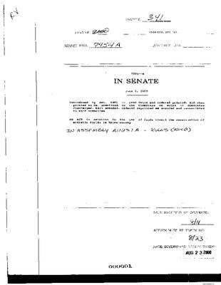 NYS Bill and Veto Jackets: 2000, Chapter 341