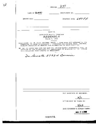 NYS Bill and Veto Jackets: 2000, Chapter 351