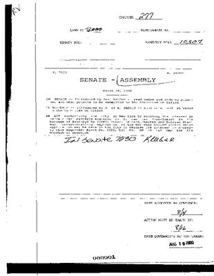 NYS Bill and Veto Jackets: 2000, Chapter 277
