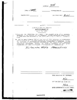 NYS Bill and Veto Jackets: 2000, Chapter 354