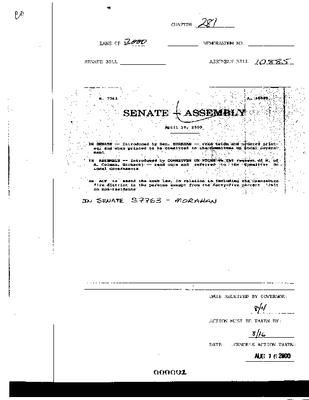 NYS Bill and Veto Jackets: 2000, Chapter 281