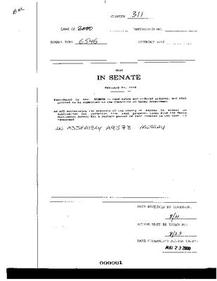 NYS Bill and Veto Jackets: 2000, Chapter 311
