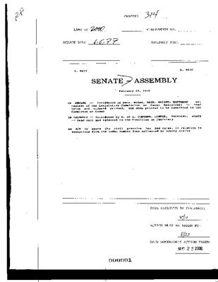 NYS Bill and Veto Jackets: 2000, Chapter 314