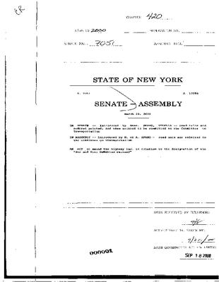 NYS Bill and Veto Jackets: 2000, Chapter 420