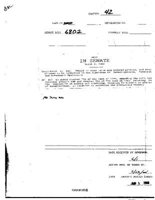 NYS Bill and Veto Jackets: 2000, Chapter 42