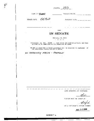 NYS Bill and Veto Jackets: 2000, Chapter 393