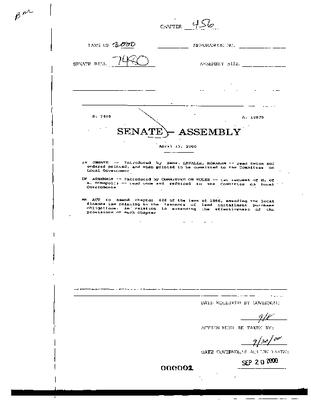 NYS Bill and Veto Jackets: 2000, Chapter 456