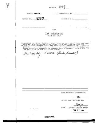 NYS Bill and Veto Jackets: 2000, Chapter 449