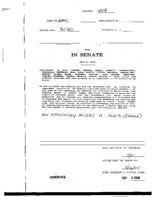 NYS Bill and Veto Jackets: 2000, Chapter 418