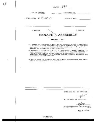 NYS Bill and Veto Jackets: 2000, Chapter 392