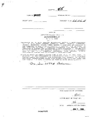 NYS Bill and Veto Jackets: 2000, Chapter 45