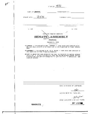 NYS Bill and Veto Jackets: 2000, Chapter 421