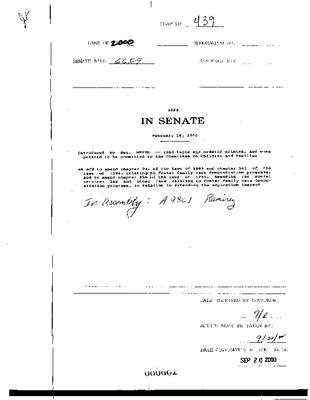 NYS Bill and Veto Jackets: 2000, Chapter 439