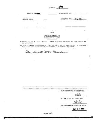 NYS Bill and Veto Jackets: 2000, Chapter 40