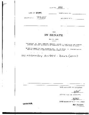 NYS Bill and Veto Jackets: 2000, Chapter 402  