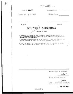 NYS Bill and Veto Jackets: 2000, Chapter 388