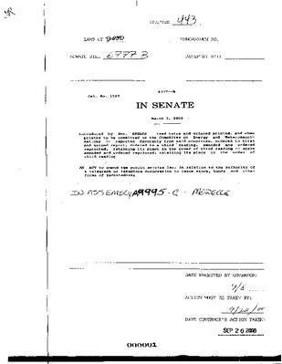 NYS Bill and Veto Jackets: 2000, Chapter 443