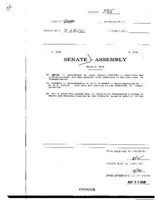 NYS Bill and Veto Jackets: 2000, Chapter 395