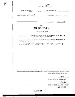 NYS Bill and Veto Jackets: 2000, Chapter 441