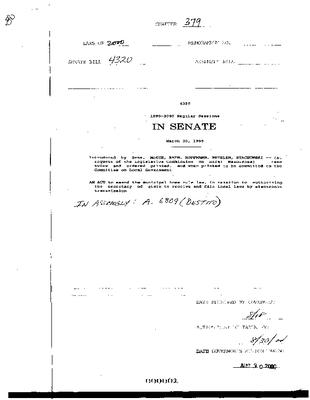 NYS Bill and Veto Jackets: 2000, Chapter 379