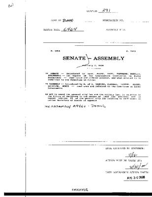 NYS Bill and Veto Jackets: 2000, Chapter 391